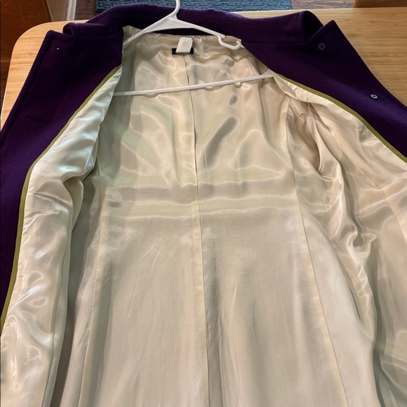 J. Crew Purple Wool Coat Size 6 - Picture 5 of 10